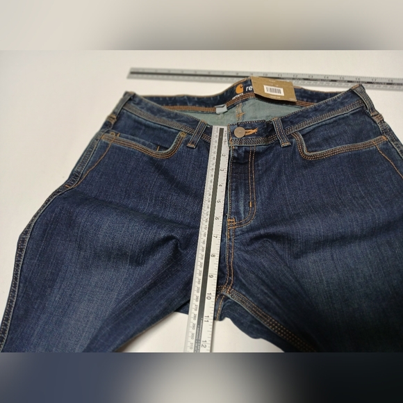 Carhartt Ladies Relaxed Fit Boot Cut Jasper Jeans NWT (RARE) 12 Tall - Picture 8 of 12